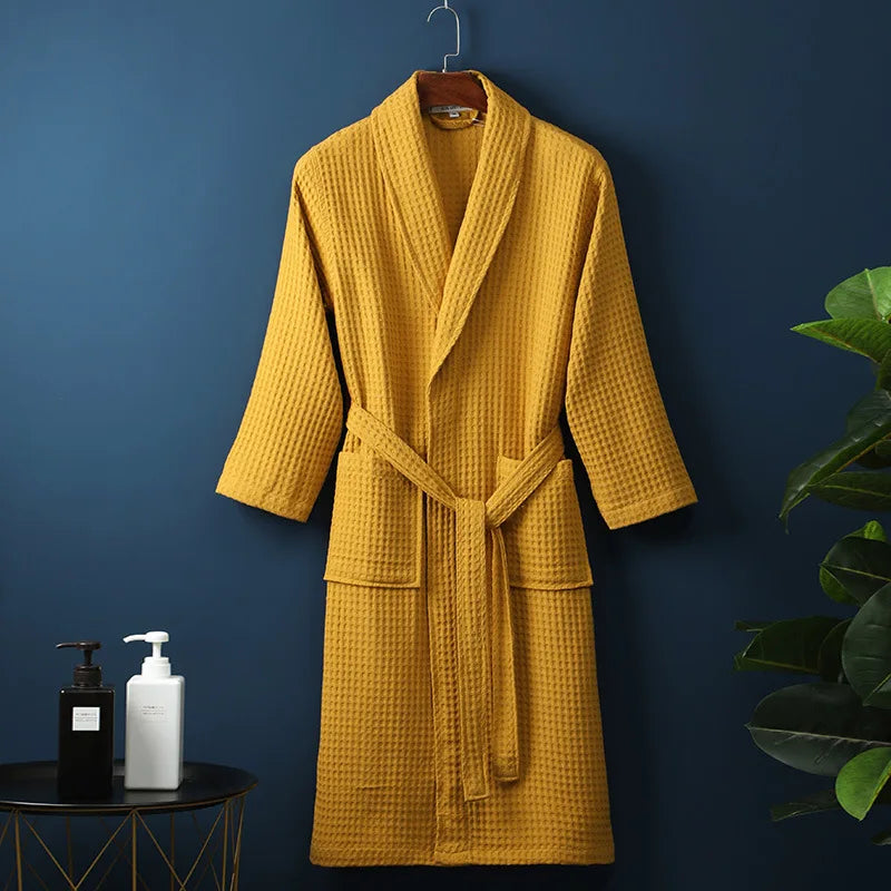 Bademantel für Damen & Herren | Morgenmantel aus Baumwolle | Komfortin