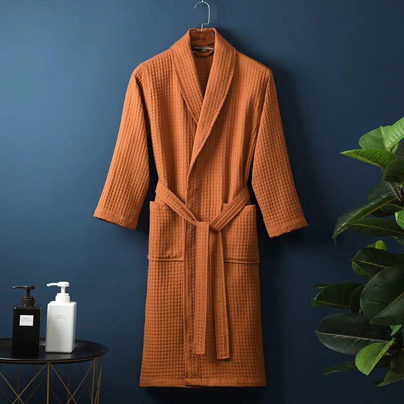 Bademantel für Damen & Herren | Morgenmantel aus Baumwolle | Komfortin