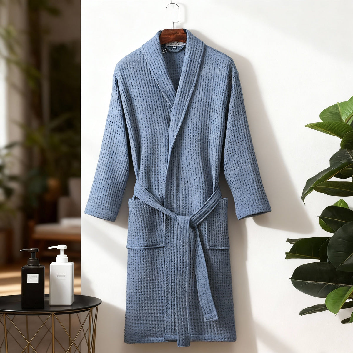 Bademantel für Damen & Herren | Morgenmantel aus Baumwolle | Komfortin