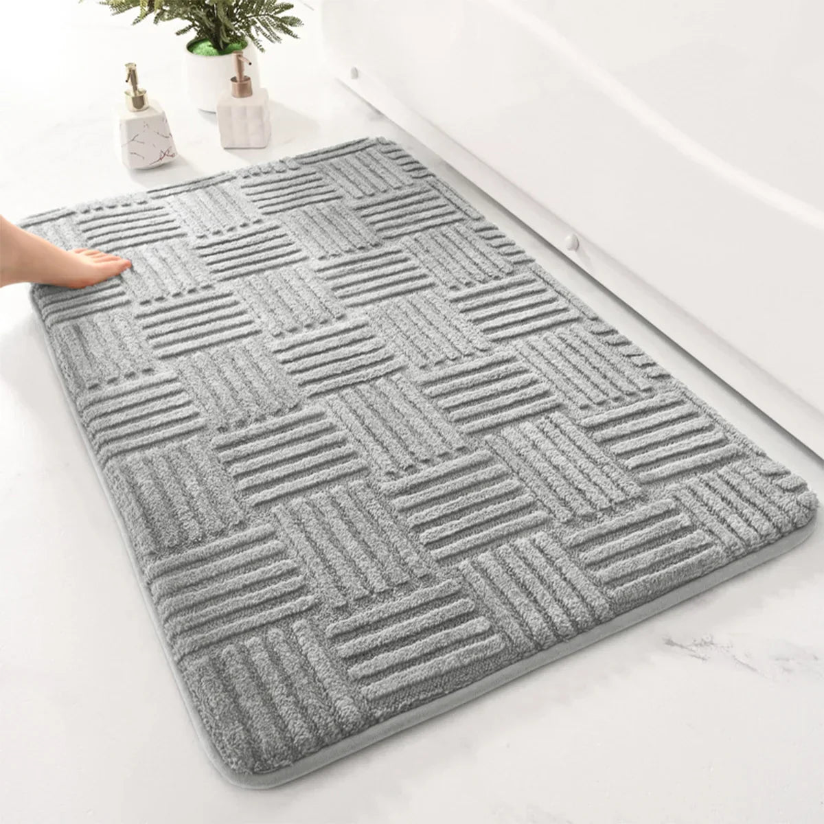 Badteppich | Rutschfeste Badematte & Duschmatte | Badezimmerteppich | AquaTritt