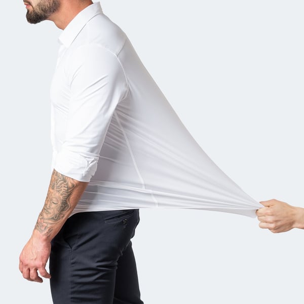 Herren Stretchhemd mit 4-Wege-Stretch | Knitterfreies Business Hemd | Atmungsaktives Langarmhemd für Alltag & Büro
