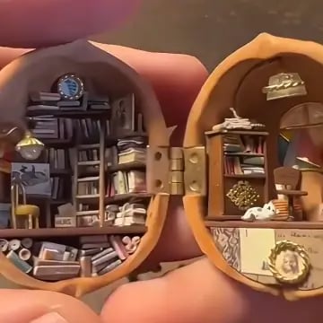 WalnutCharm - Handgemachtes Walnussschalen-Puppenhaus | 50% RABATT