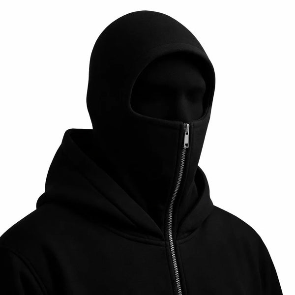 SchattenSchutz™ Unisex-Kapuzenjacke mit Vollgesichts-Reißverschluss