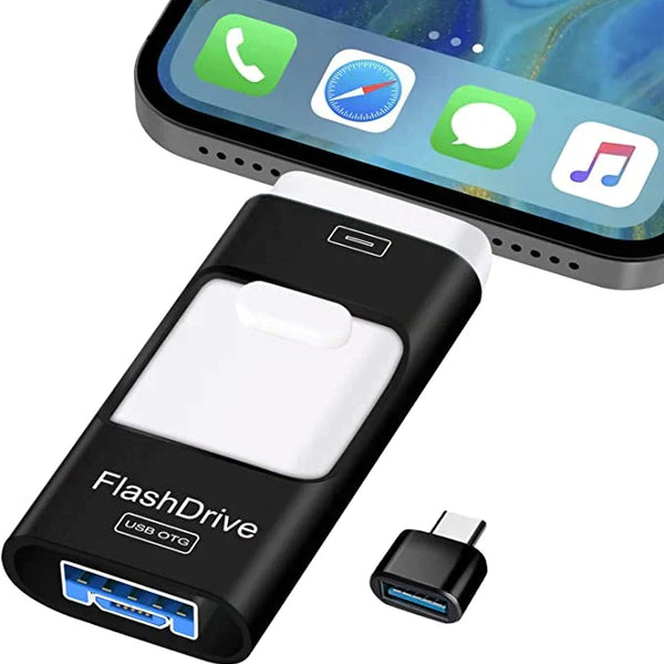 4-in-1 FlashDrive™ - Erweitern Sie Ihre Speicherkapazität im Handumdrehen und nehmen Sie Ihre Dateien überallhin mit