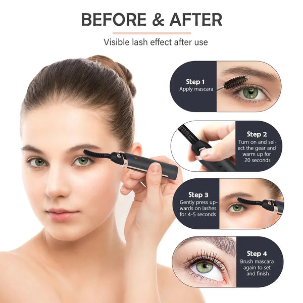 LuxeLash Pro™ | Schnellheizbare USB-wiederaufladbare Wimpernzange