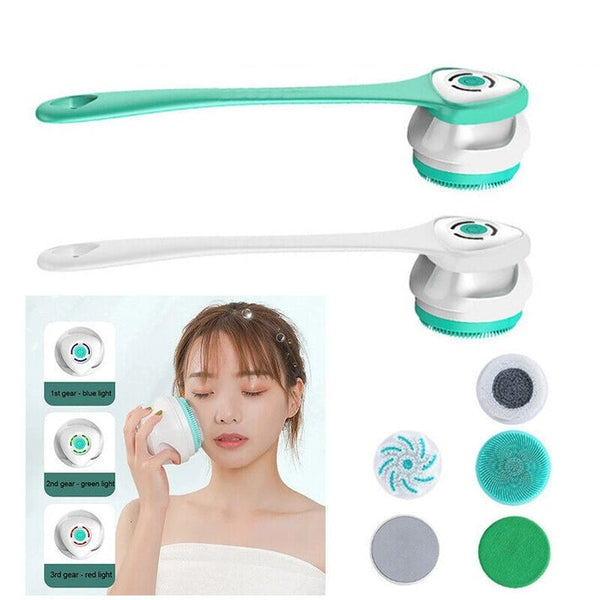 LuxeScrub™ Powerbürste — Enthülle seidige, stressfreie Haut bei jeder Dusche