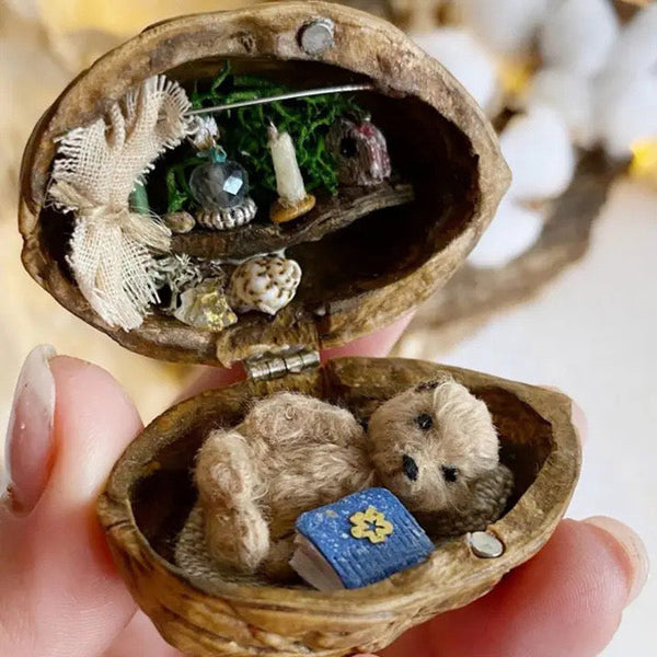 WalnutCharm - Handgemachtes Walnussschalen-Puppenhaus | 50% RABATT