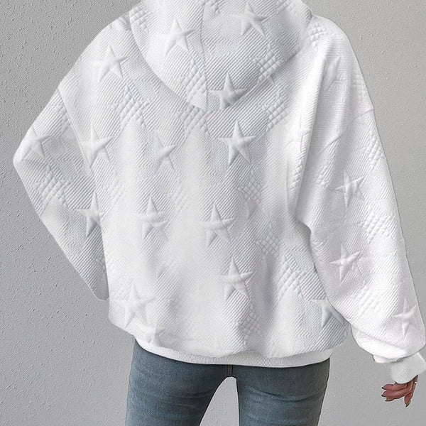 Koshy™ Einfarbiges weißes Sweatshirt mit langen Ärmeln