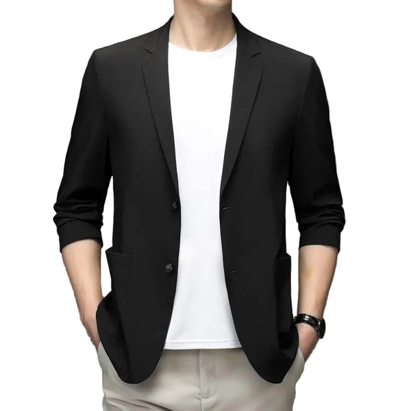 Herren Sommer Blazer leicht & atmungsaktiv | UV-Schutz & knitterfrei | Slim Fit Ein-Knopf Sakko