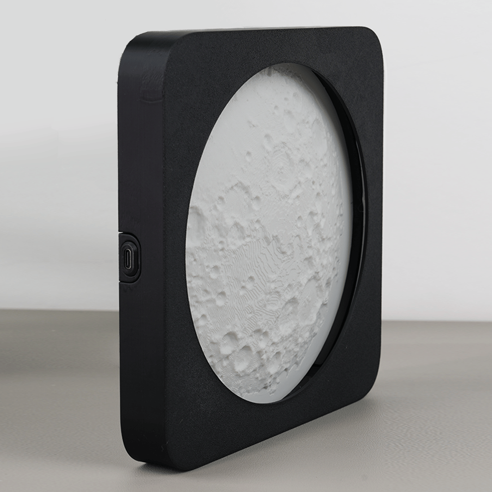 LunaGlow™ - 3D-gedruckte Mondlampe mit Smart-Touch und stufenloser Dimmfunktion Nachtlicht