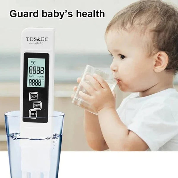 Digitaler Wasserqualitätsmesser™ | TDS & Leitwert Tester | Tragbar & Präzise | Kunststoff