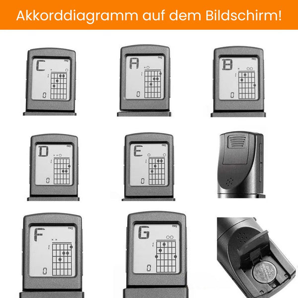 Gitarre lernen für Anfänger | E Gitarre spielen mit tragbarem Gitarrentrainer | ChordMeister