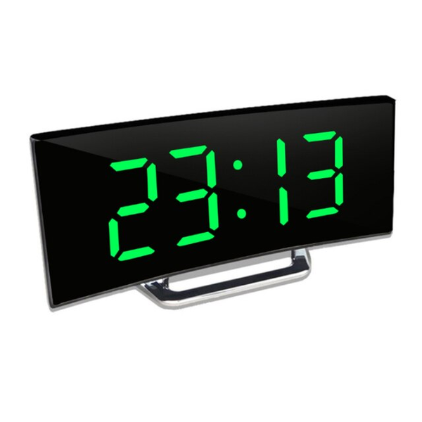 Curve-Clock Gebogener LED-Digitalwecker | Automatische Helligkeit | 50% Rabatt