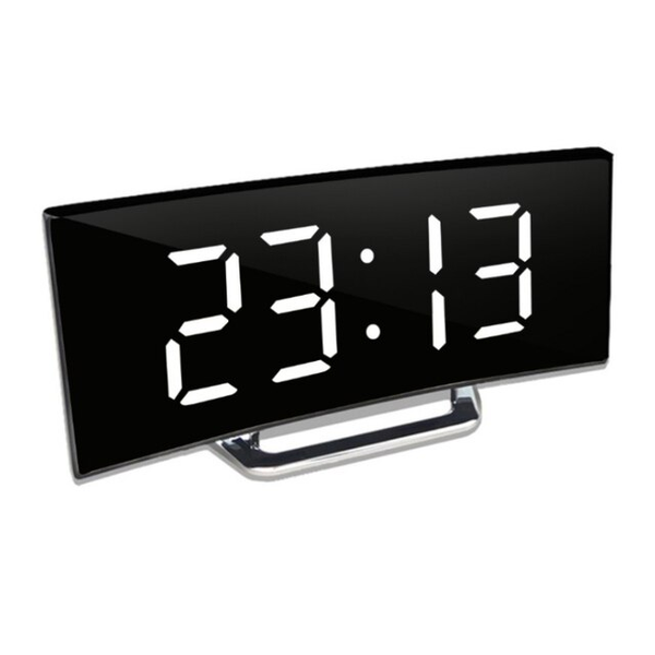 Curve-Clock Gebogener LED-Digitalwecker | Automatische Helligkeit | 50% Rabatt