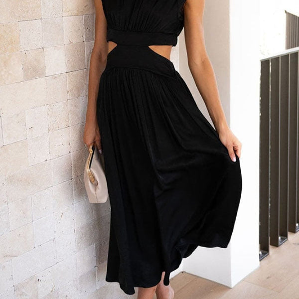 [50% Rabatt] Lorna™ Rollkragen Taille Ausgeschnitten Sommer Midi-Kleid