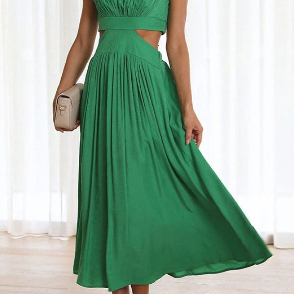 [50% Rabatt] Lorna™ Rollkragen Taille Ausgeschnitten Sommer Midi-Kleid