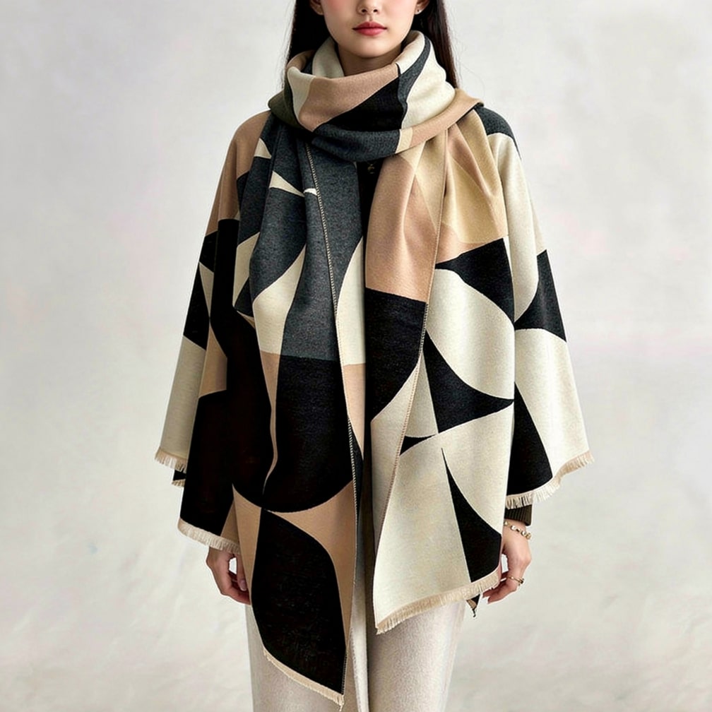Damen Poncho | Moderner Winterschal | Lunessa