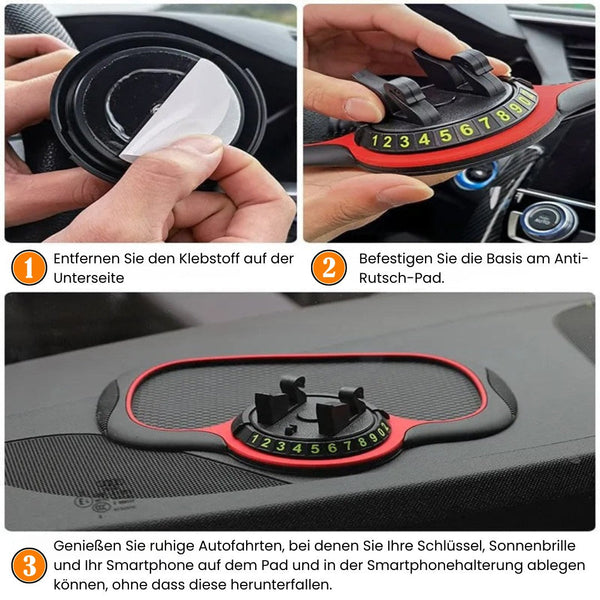 Antirutschmatte für Armaturenbrett im Auto | Rutschfeste Matte mit Handyhalter | DashGrip