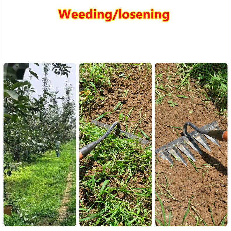 Unkrautrechen für Gartenpflege | Robuster Gartenrechen | WurzelKraft