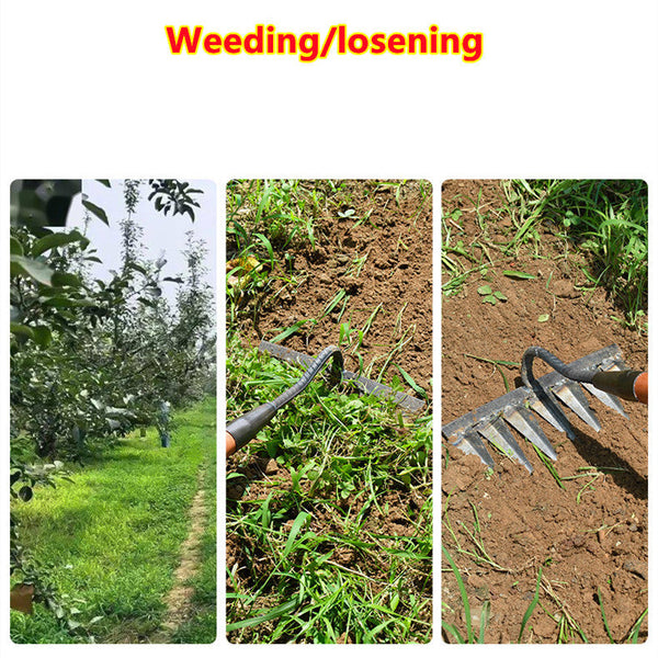 Unkrautrechen für Gartenpflege | Robuster Gartenrechen | WurzelKraft