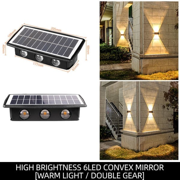 SunGlow™ - Solarbetriebene Wandleuchte