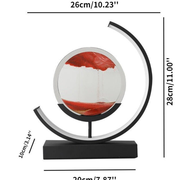 Deko LED Tischlampe | Moderne Designer Lampe | Sandbild zum Drehen | SandScape