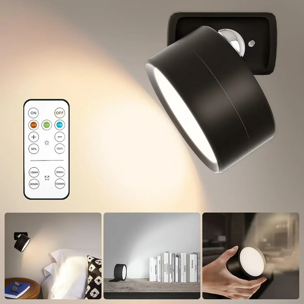 InstaGlow™ | Drehbare Touch-LED-Wandleuchte für kabellose Umgebungsbeleuchtung