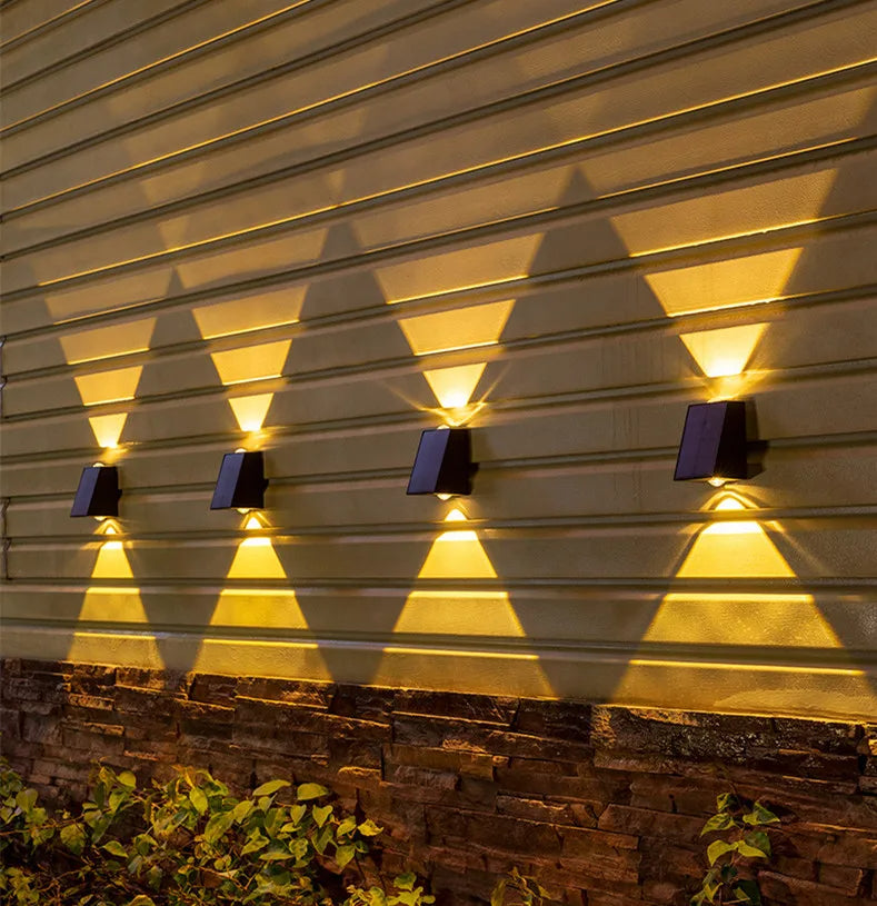SunAura™ Kabellose Solar-LED-Wandleuchten | IP65 Wasserdicht | Automatische Beleuchtung für Garten & Terrasse