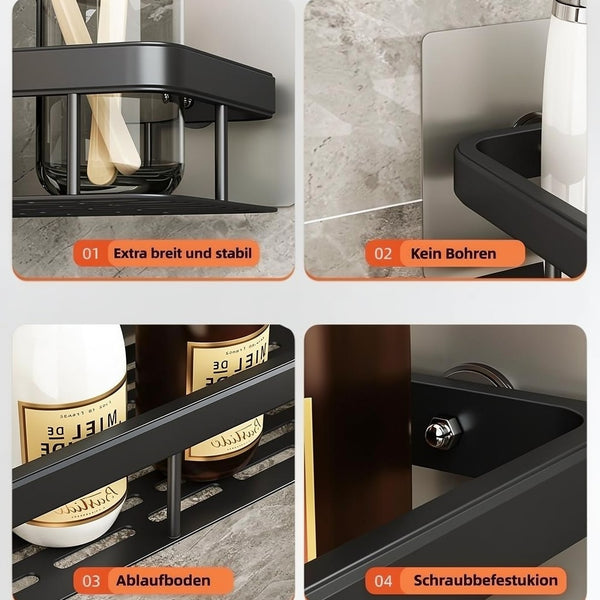Duschablage ohne Bohren | Duschregal | Shampoo halter für Dusche | Ablux