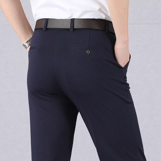 Herren Business-Casual Hose mit Stretchbund | Knitterarm, elastisch & bequem für Büro, Reise und Alltag