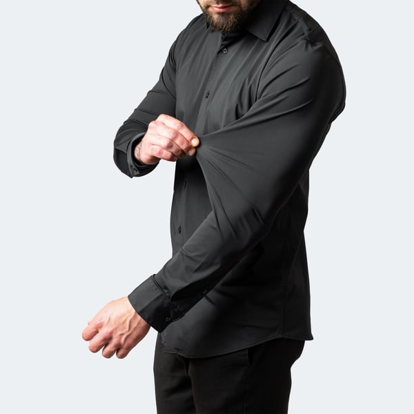 Herren Stretchhemd mit 4-Wege-Stretch | Knitterfreies Business Hemd | Atmungsaktives Langarmhemd für Alltag & Büro