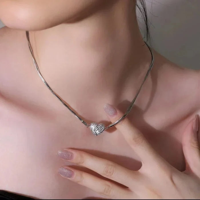 Magnetische Partner Halskette Herz Design | Symbolische Liebe Kette für Paare | Hypoallergener Schmuck