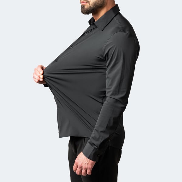 Herren Stretchhemd mit 4-Wege-Stretch | Knitterfreies Business Hemd | Atmungsaktives Langarmhemd für Alltag & Büro