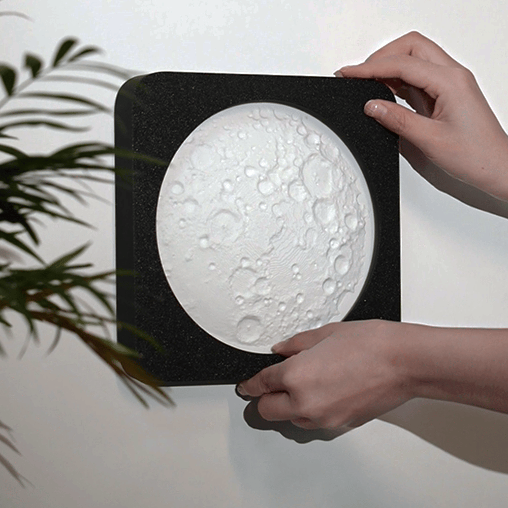 LunaGlow™ - 3D-gedruckte Mondlampe mit Smart-Touch und stufenloser Dimmfunktion Nachtlicht