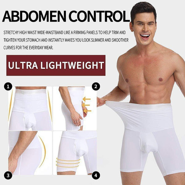 Herren Shapewear Shorts mit hoher Taille | Bauchkontrolle & formender Komfort | Unsichtbar unter Kleidung
