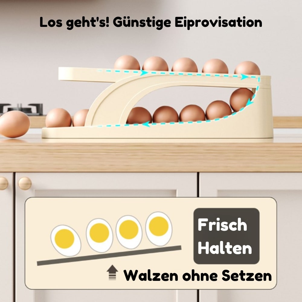 Eierhalter | Eieraufbewahrung für den Kühlschrank | EiRoller