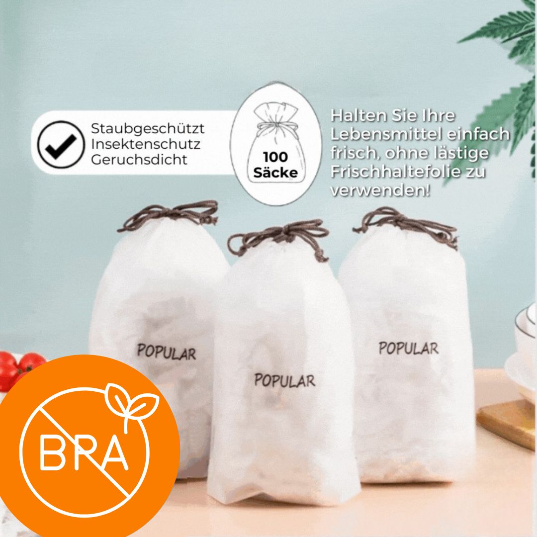 Wiederverwendbare Frischhaltebeutel 100 Stück | FrischeRetter