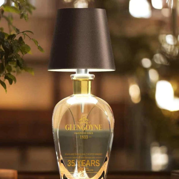 Flaschenlicht | Flasche als Tischlampe | Akku Tischleuchte | Flaschenverschluss | LumiFlasche
