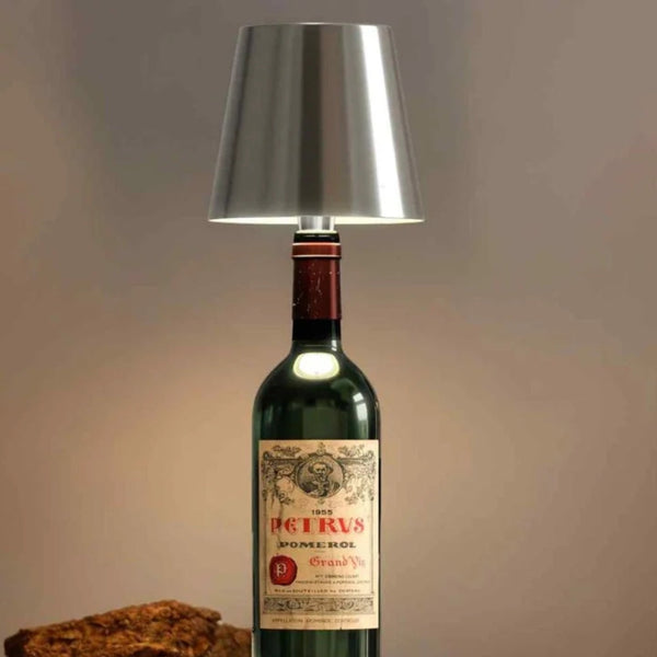 Flaschenlicht | Flasche als Tischlampe | Akku Tischleuchte | Flaschenverschluss | LumiFlasche