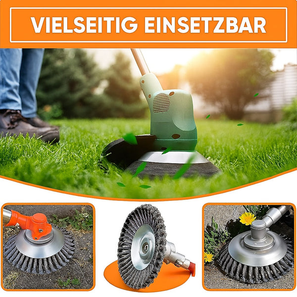 Unkrauttrimmer für Garten | Unkraut Trimmer mit Stahlbürste | GartenFix