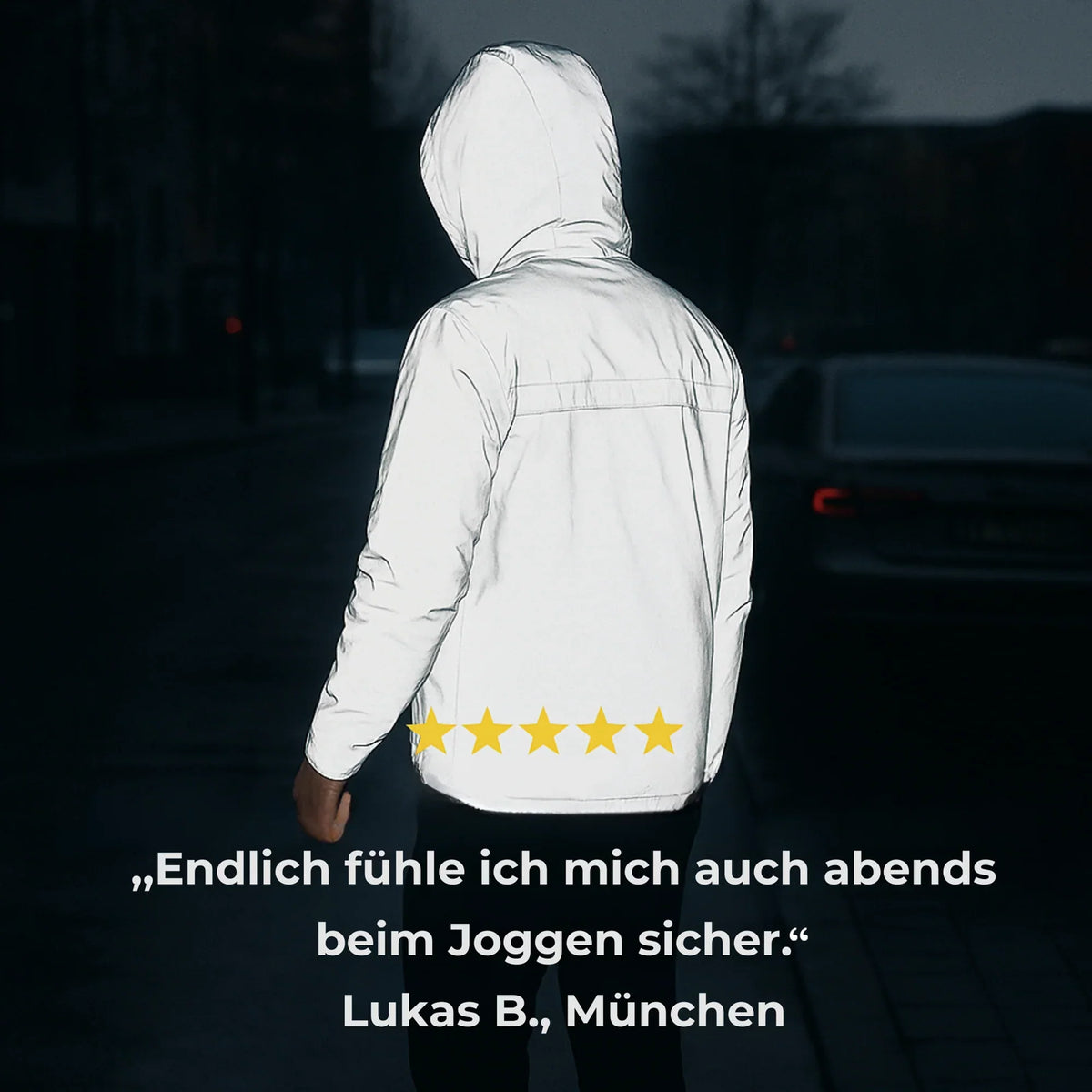 Reflektierende Jacke Damen & Herren | Voll Reflektierende Jacke | GlowJack