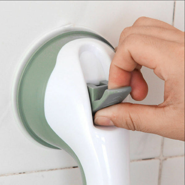 Haltegriff für Dusche, Badewanne oder WC mit Saugnapf | Badewannengriff für Senioren ohne Bohren | GripSicher