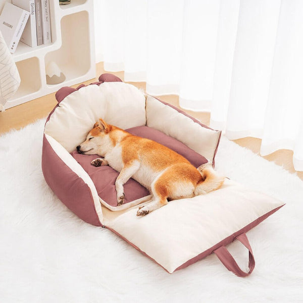 HundeBox™ | Hunde Autositz | Hundesitz für Rückbank | Hunde Auto Transportbox