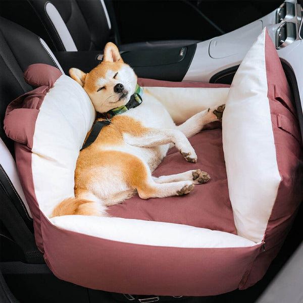 HundeBox™ | Hunde Autositz | Hundesitz für Rückbank | Hunde Auto Transportbox