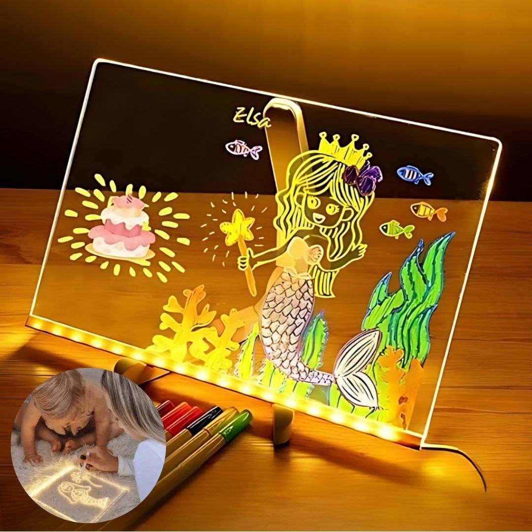 Kinderspielzeug | LED Schreibtafel & Zeichenbrett | IllumiSchreib