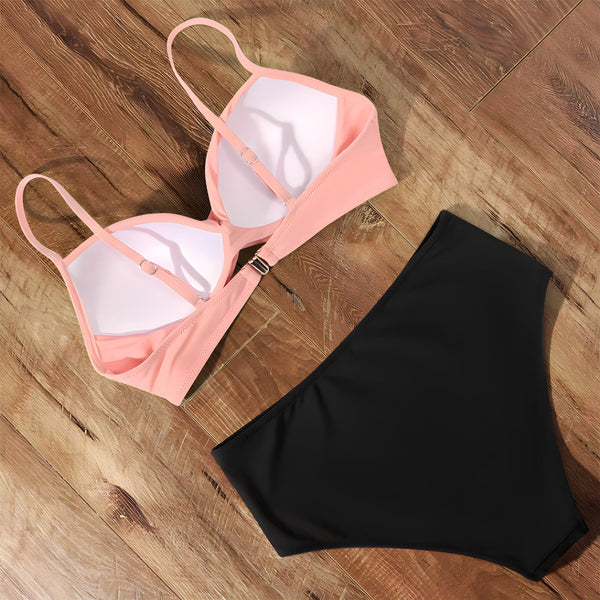 Damen Bikini Set High Waist | Figurumschmeichelnder Schnitt & sicherer Halt | Schnell trocknender Stretchstoff | Strand & Pool