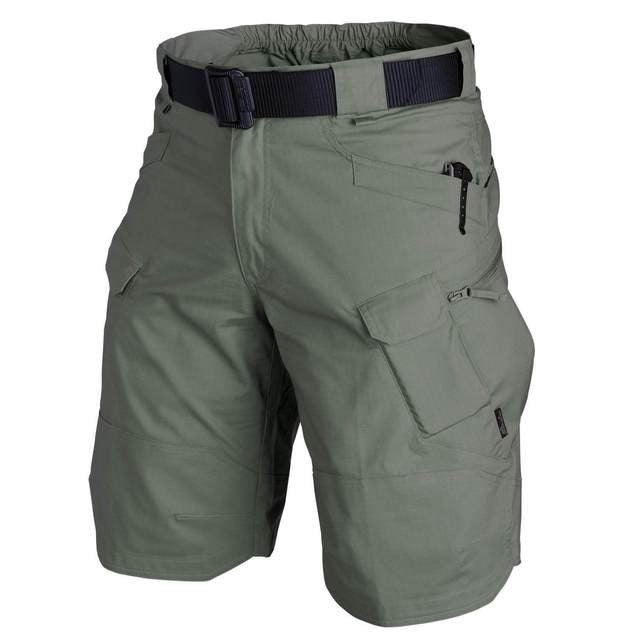 Herren Tactical Shorts elastisch | Reiß- & wasserfestes Poly/Baumwoll-Gewebe | Viele Taschen mit Zip/Klett | Outdoor Wandern