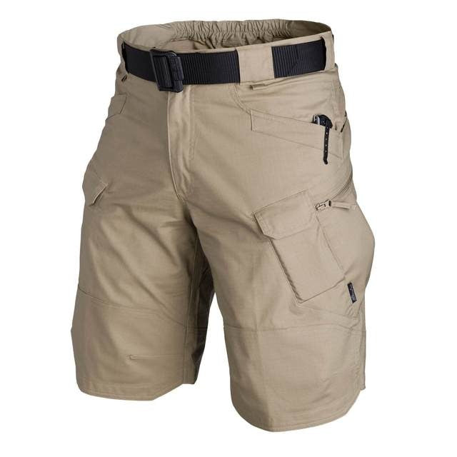 Herren Tactical Shorts elastisch | Reiß- & wasserfestes Poly/Baumwoll-Gewebe | Viele Taschen mit Zip/Klett | Outdoor Wandern
