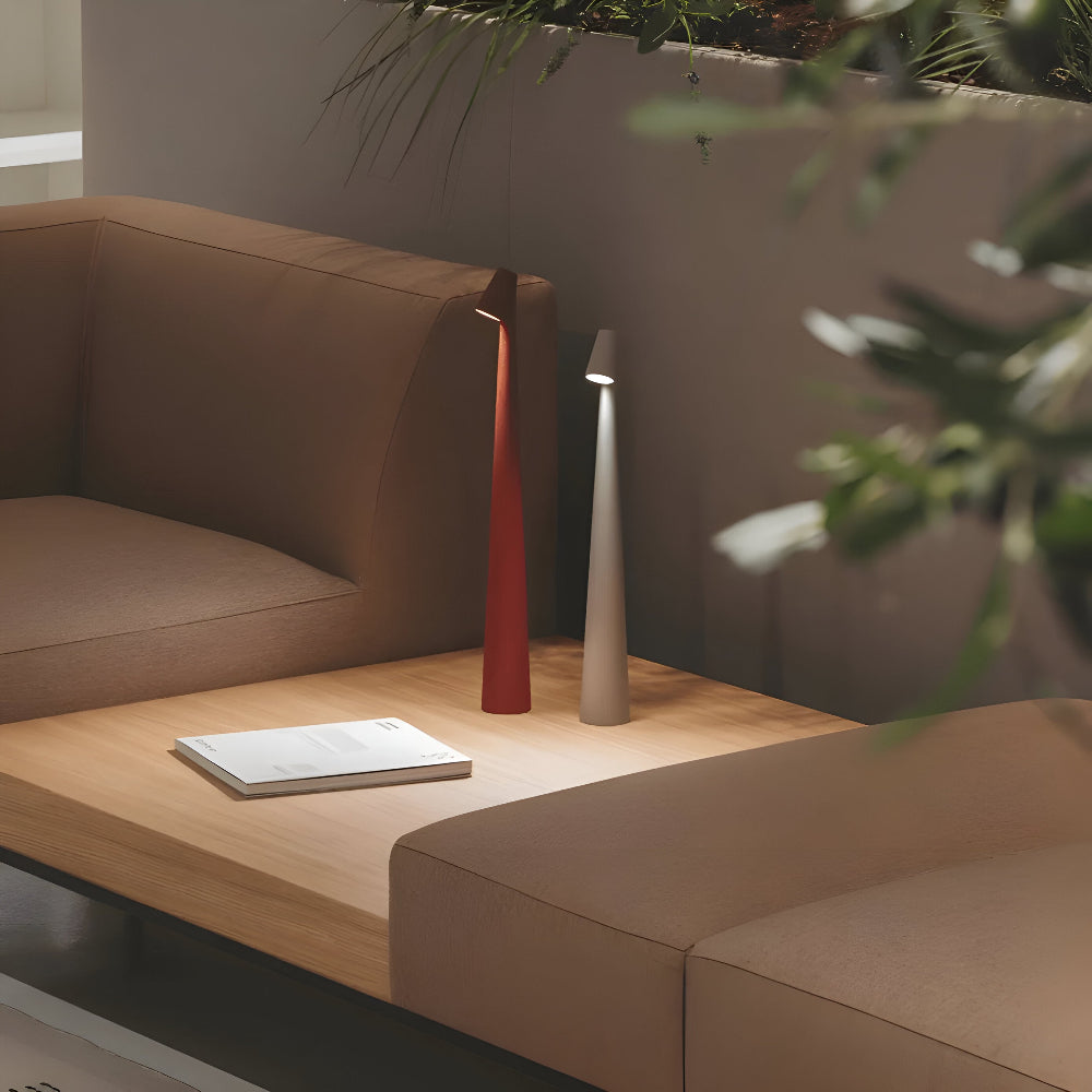 Kabellose LED Tischlampe | Lampe für Wohnzimmer & Schreibtisch | Moderne Akku Tischleuchte | VivaLume