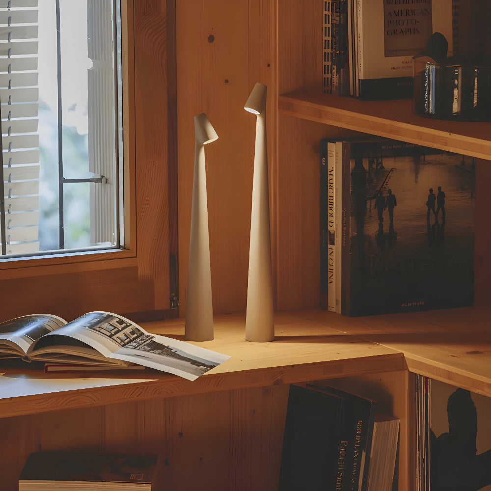 Kabellose LED Tischlampe | Lampe für Wohnzimmer & Schreibtisch | Moderne Akku Tischleuchte | VivaLume
